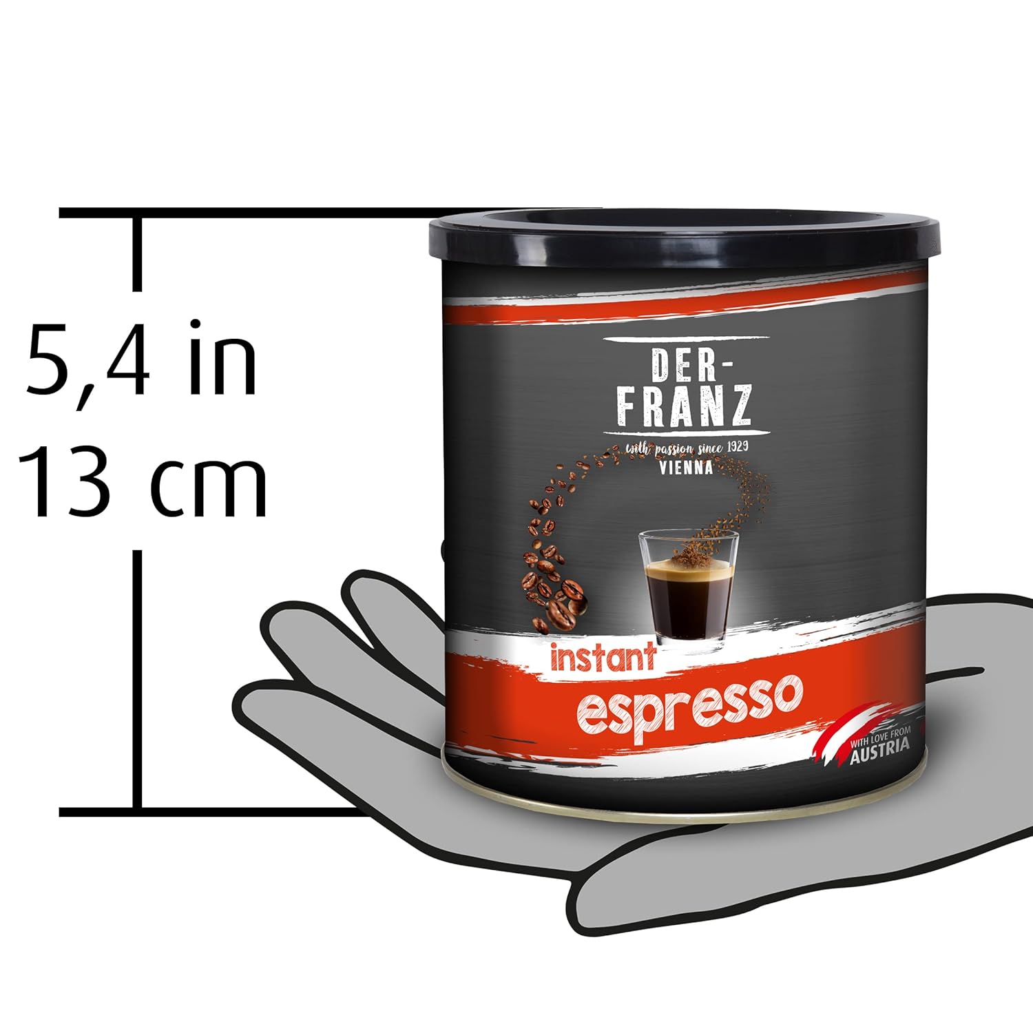 Thumbnail 6 de Der-Franz Espresso Instant-Kaffee Intensität 5/5 – Arabica & Robusta, 200 g