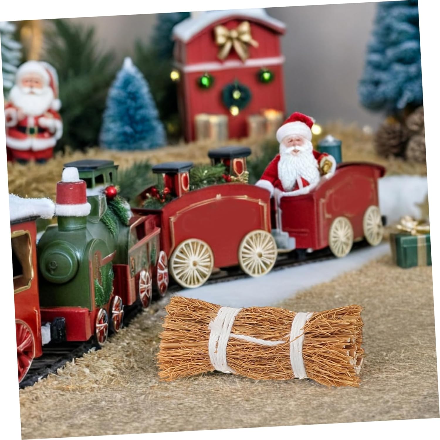 Thumbnail 4 de SUPVOX 6 handgefertigte Miniatur-Heuballen aus Grasmaterial für Puppenhaus, DIY & Fotografie