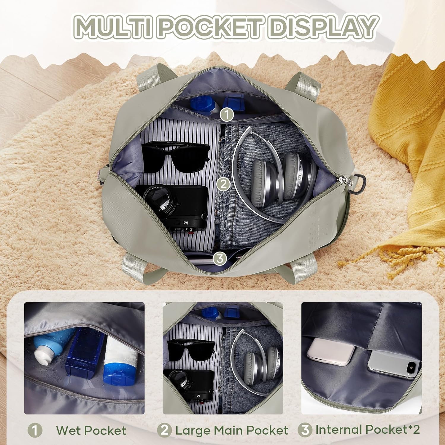 Thumbnail 6 de Ryanair Handgepäck Reisetasche 40x30x20 Grau Braun