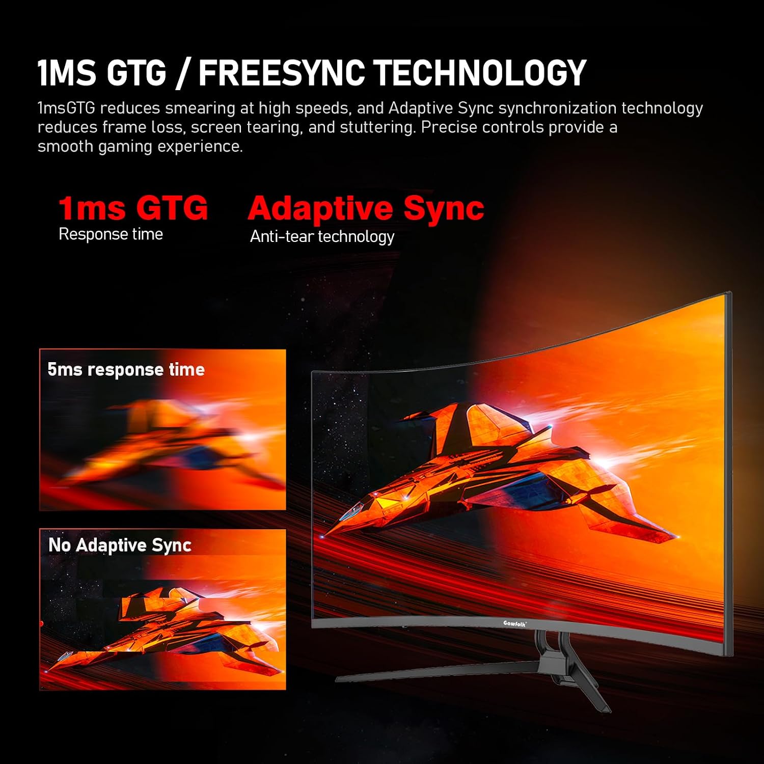Thumbnail 2 de Gawfolk 32-inch 4K Curved Monitor 160Hz