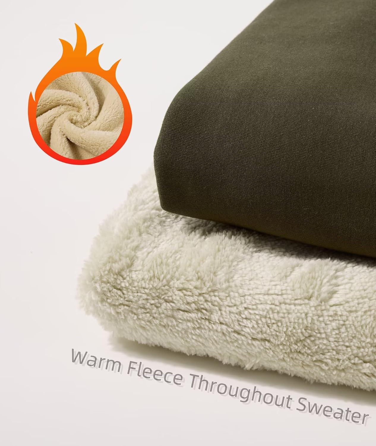 Detalle 2 de PrimeCrest fleece-sweatshirt voor heren met ronde hals en elastische boorden