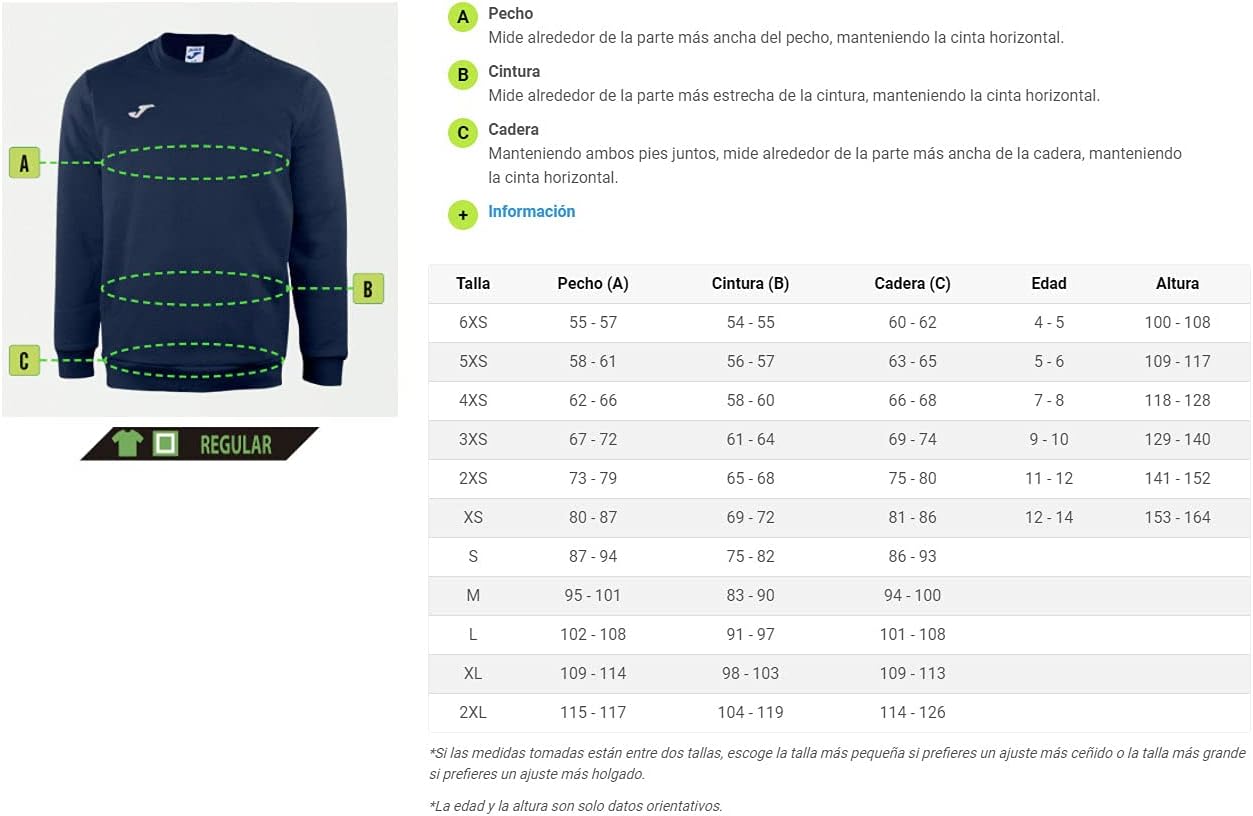 Detalle 2 de Joma Cairo II Sudadera hombre 6XS-3XL