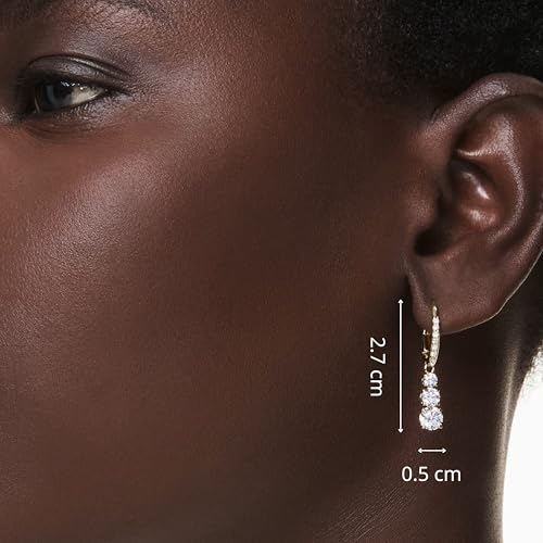 Detalle de Swarovski Pendientes de Aro Stilla Attract con Zirconia Transparentes en Talla Redonda