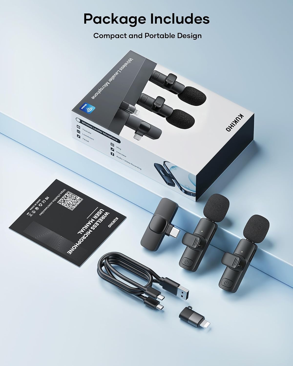 Thumbnail 6 de Wireless Lavalier Microphone 2-Pack for iPhone