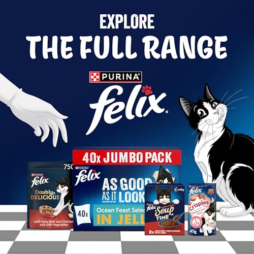 Thumbnail 6 de FELIX Soup Tender Strips Farm Selection Wet Cat Food 6x48g (Pack of 8)