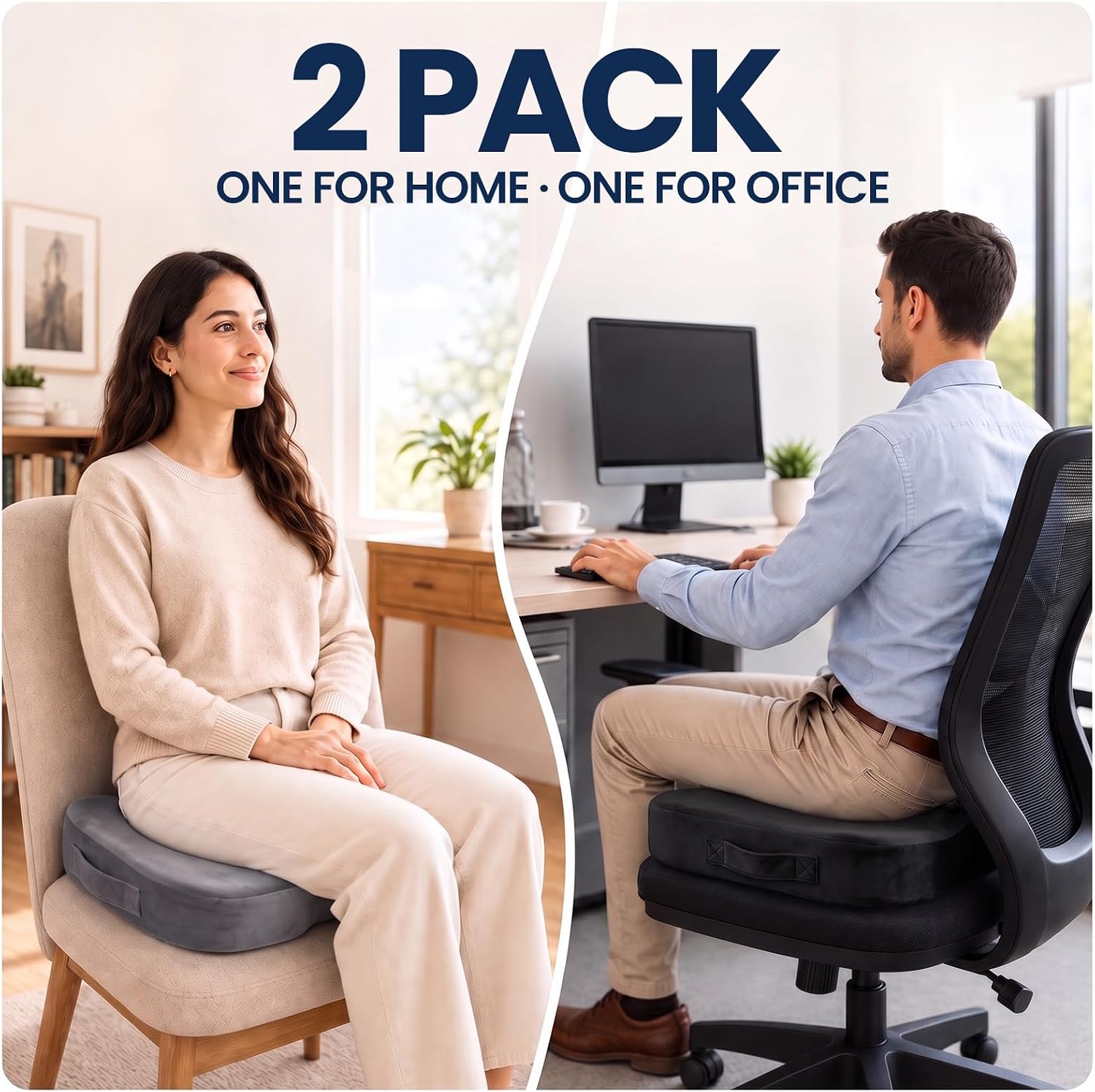 Detalle 2 de Memory Foam Seat Cushion 2-Pack