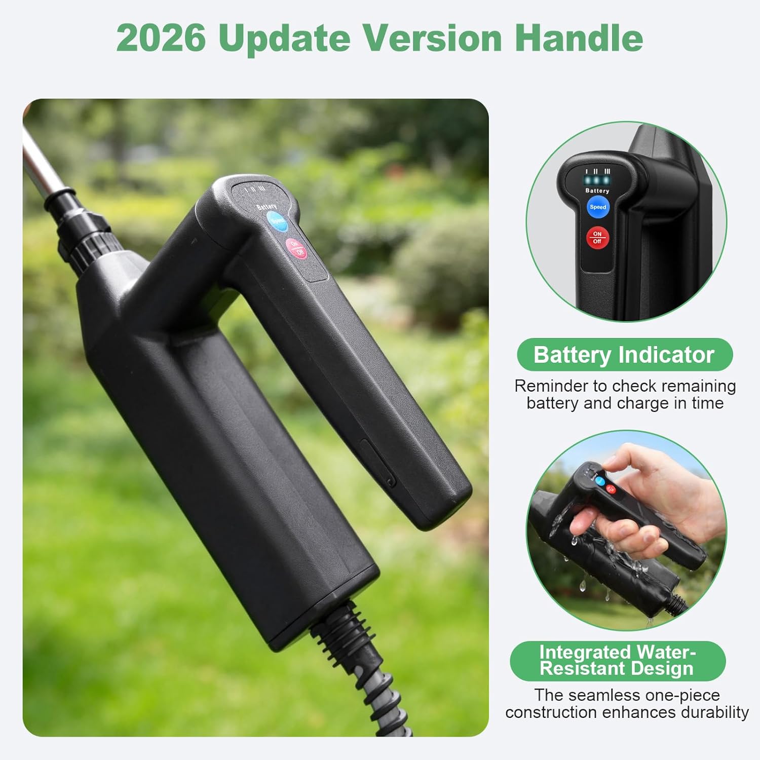 Thumbnail 3 de SideKing 8L Electric Garden Sprayer with 3-Speed Handle and Adjustable Nozzles