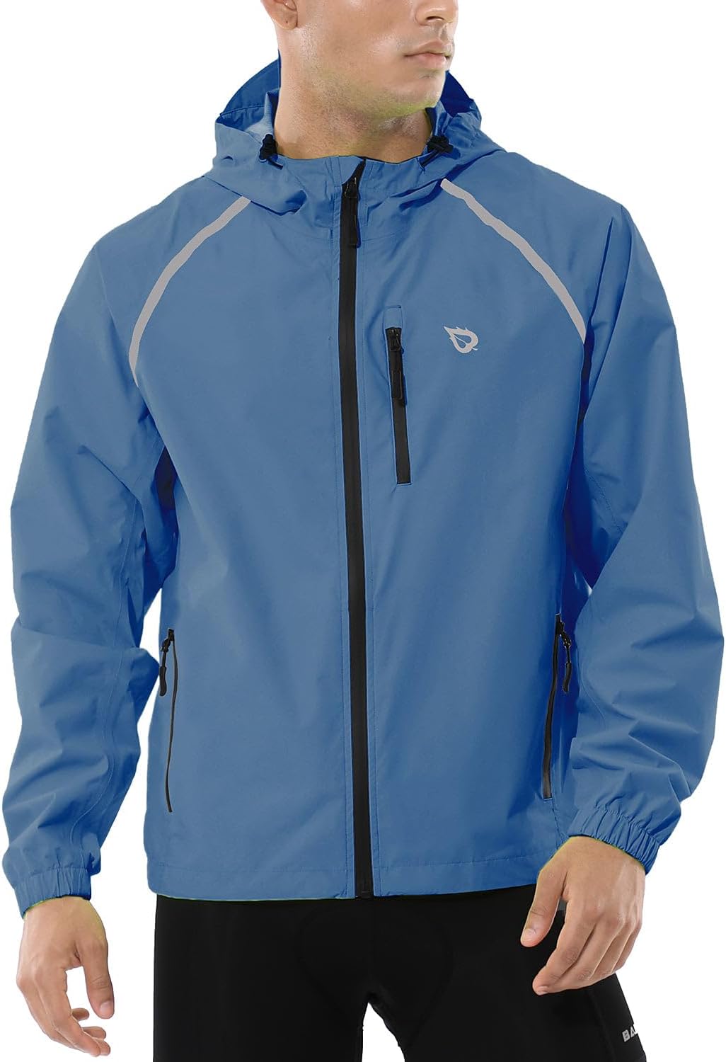 Detalle de Baleaf Men's Rain Jacket Waterproof Windbreaker – Lightweight, Packable Raincoat for Outdoor Activities