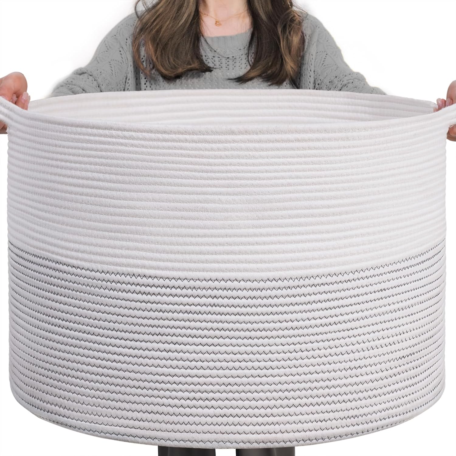 Detalle de INDRESSME Woven Storage Basket 90L