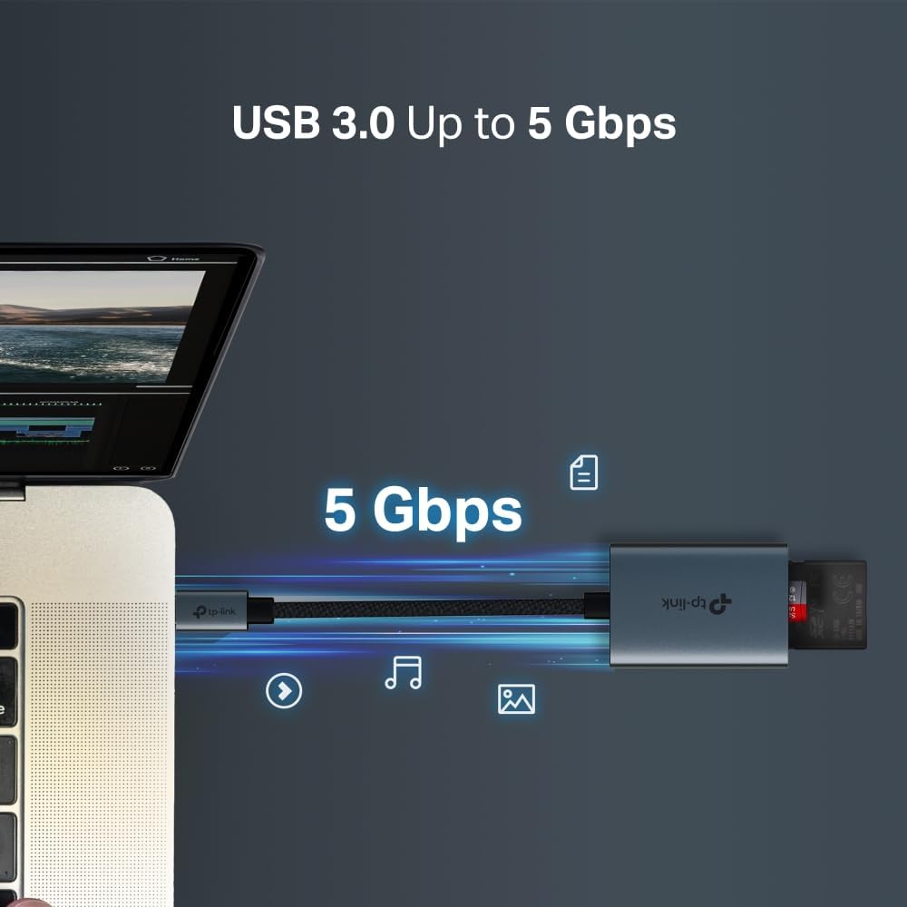 Detalle de TP-Link UA430C USB Type-Cカードリーダー、SD・microSD同時読み取り対応