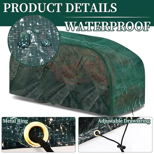 Detalle de RICHIE Riding Lawn Mower Cover – Waterproof & Windproof, 165 x 110 x 103 cm