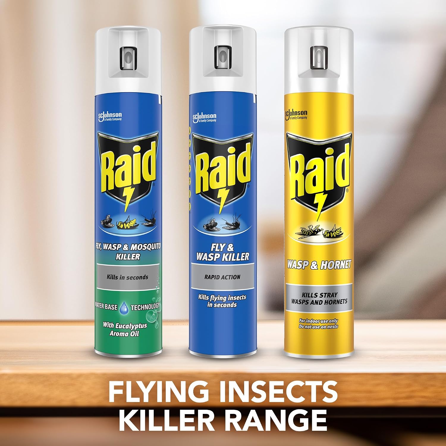 Thumbnail 5 de Raid Rapid Action Fly & Wasp Killer – Indoor Spray, Pack of 6 x 300ml