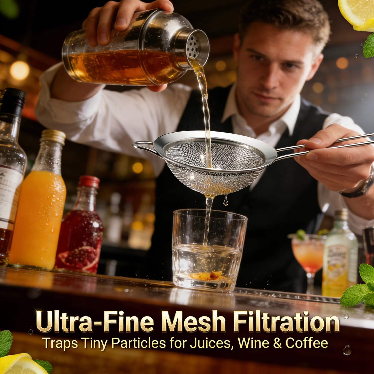 Thumbnail 3 de Anaeat Fine Mesh Strainers (Premium Stainless Steel) – 3 Sieve & Sifter Sizes for Flour, Tea, Pasta & More