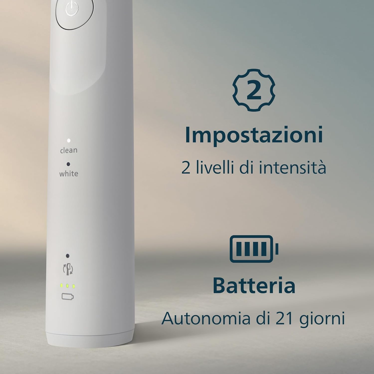 Thumbnail 6 de Philips Sonicare 5500 (HX7119/01) spazzolino elettrico sonico con 2 modalità, avviso di pressione e EasyStart, confezione da 2