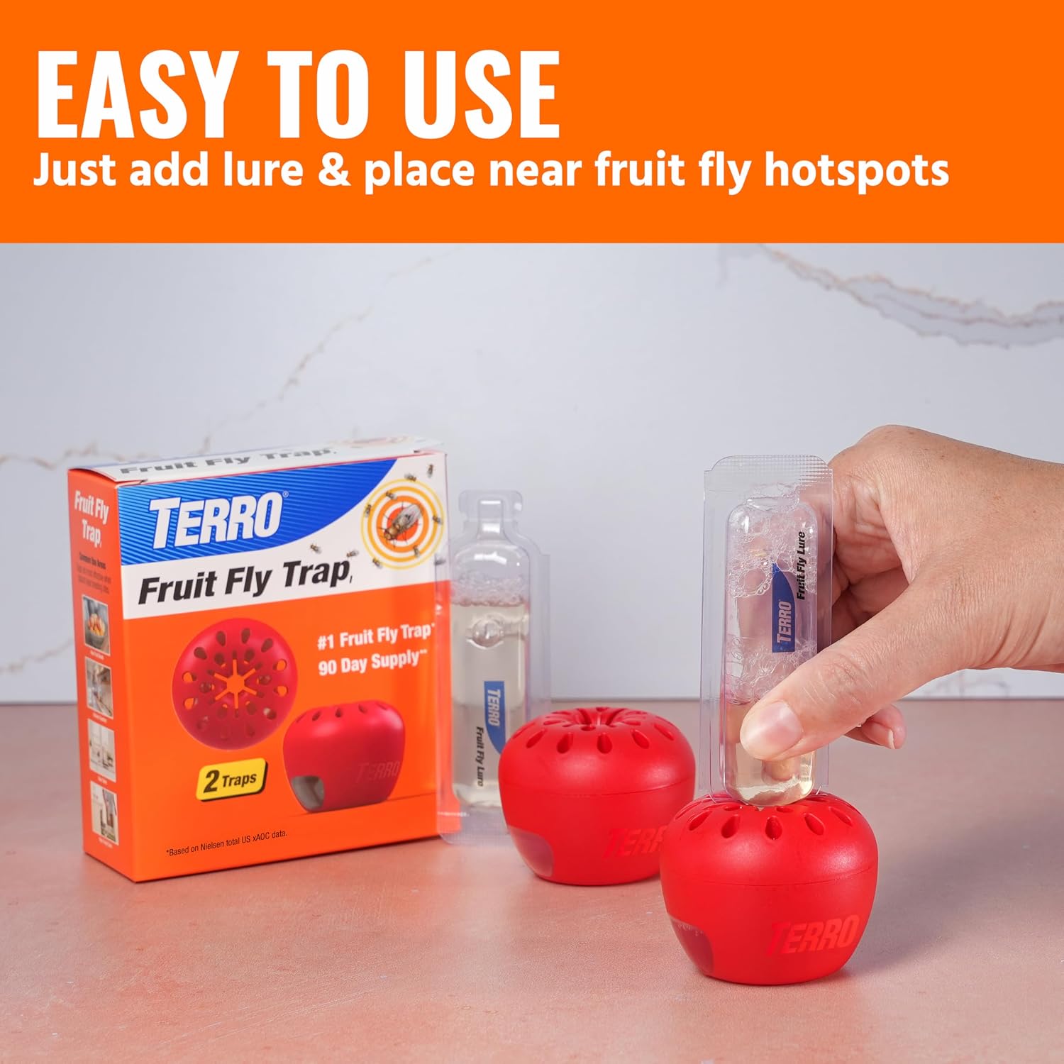 Detalle 2 de TERRO T2503SR Fruit Fly Traps 180 Days 🪲