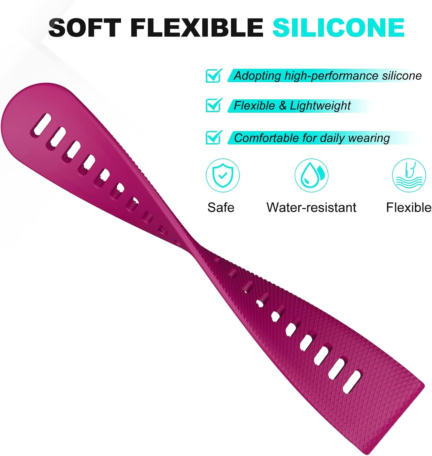 Thumbnail 2 de OVERSTEP 20mm Silicone Quick-Release Watch Strap for Garmin and Samsung Smartwatches