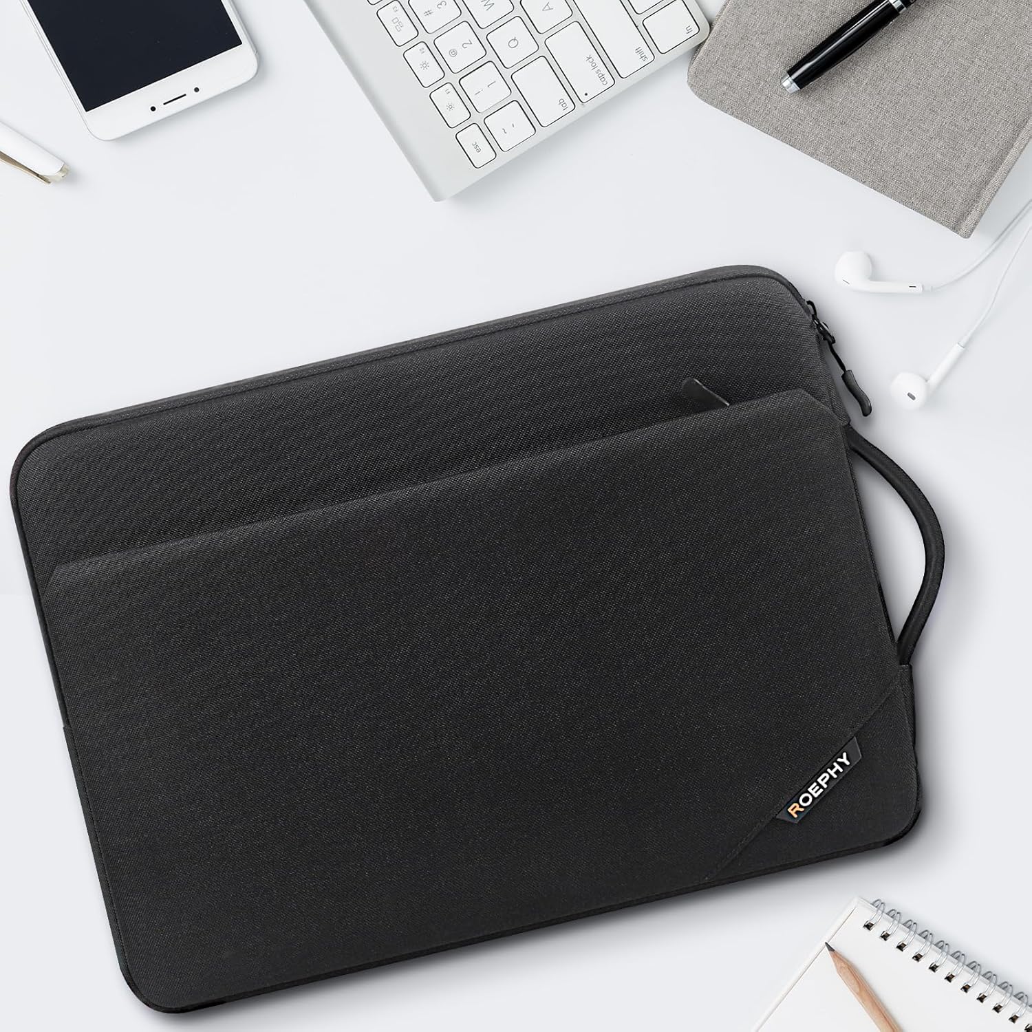 Thumbnail 5 de ROEPHY Laptoptasche 14 Zoll, wasserabweisende Notebooktasche für 13,8-Zoll & 14-Zoll Laptops, schwarz