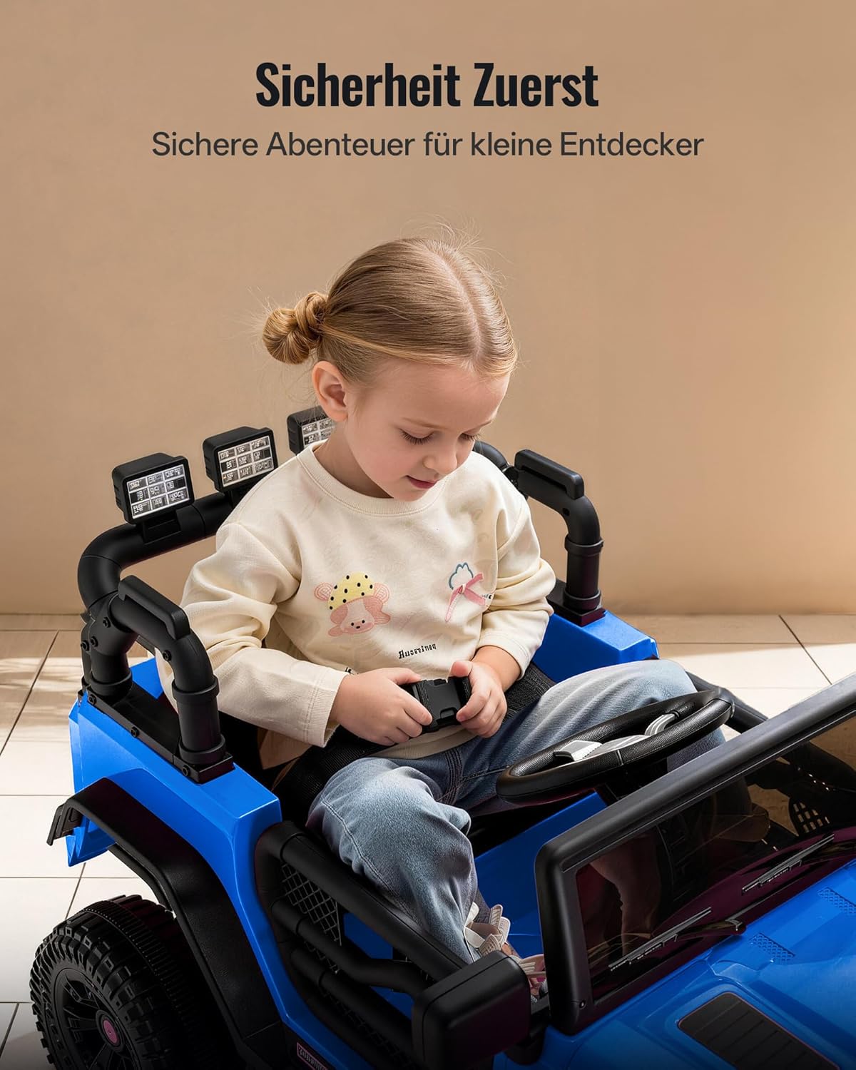 Thumbnail 3 de Outfunny 12V Elektroauto für Kinder (mit Fernbedienung & LED) – Blau