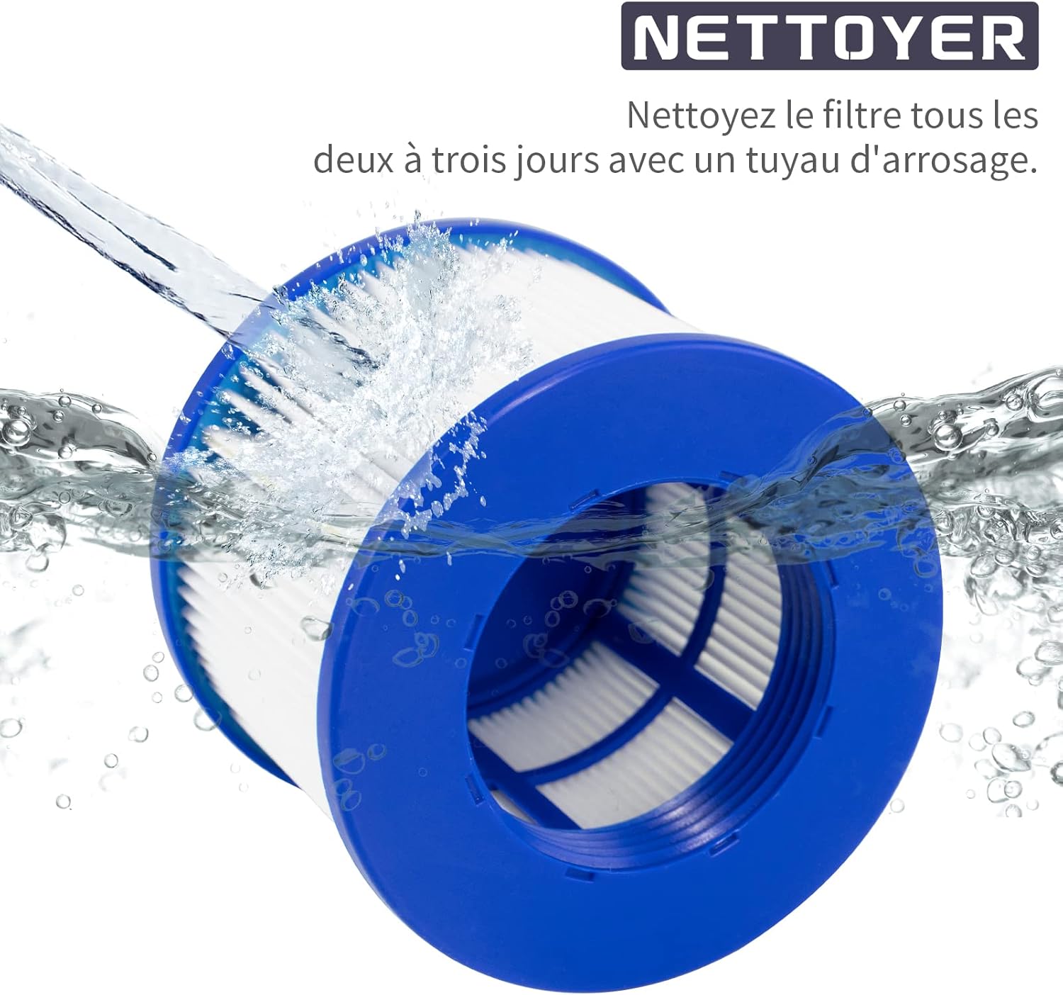 Detalle de Hrozny Filterkartusche für Whirlpool – 4 Stück, 75 x 100 mm, kompatibel mit Clever Spa u.a.