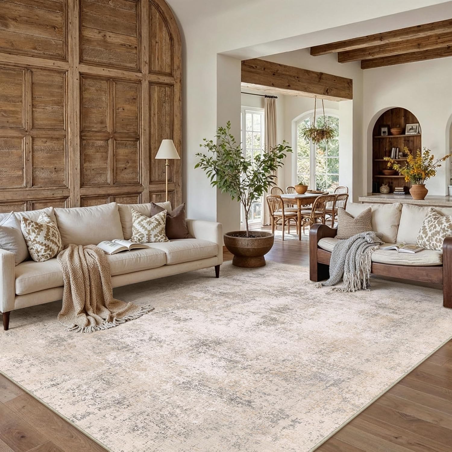 Thumbnail 3 de PureCozy Beige Abstrakter Teppich 240x300 cm