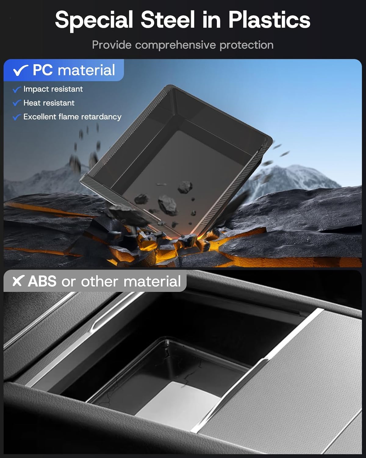 Thumbnail 4 de Center Console Organizer Tray for Tesla Model Y Juniper 2025
