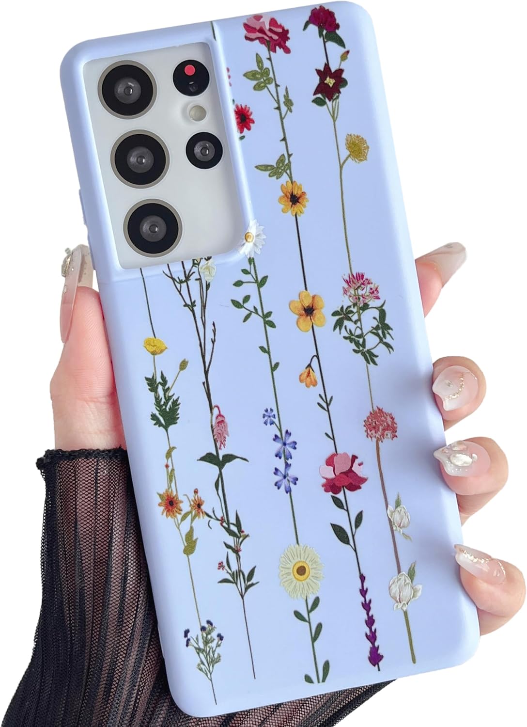 Detalle de ZTOFERA Samsung Galaxy S21 Ultra 6.8" floral silicone case