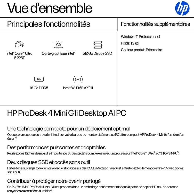 Detalle 2 de HP ProDesk 4 Mini G1i: potencia empresarial en formato ultracompacto