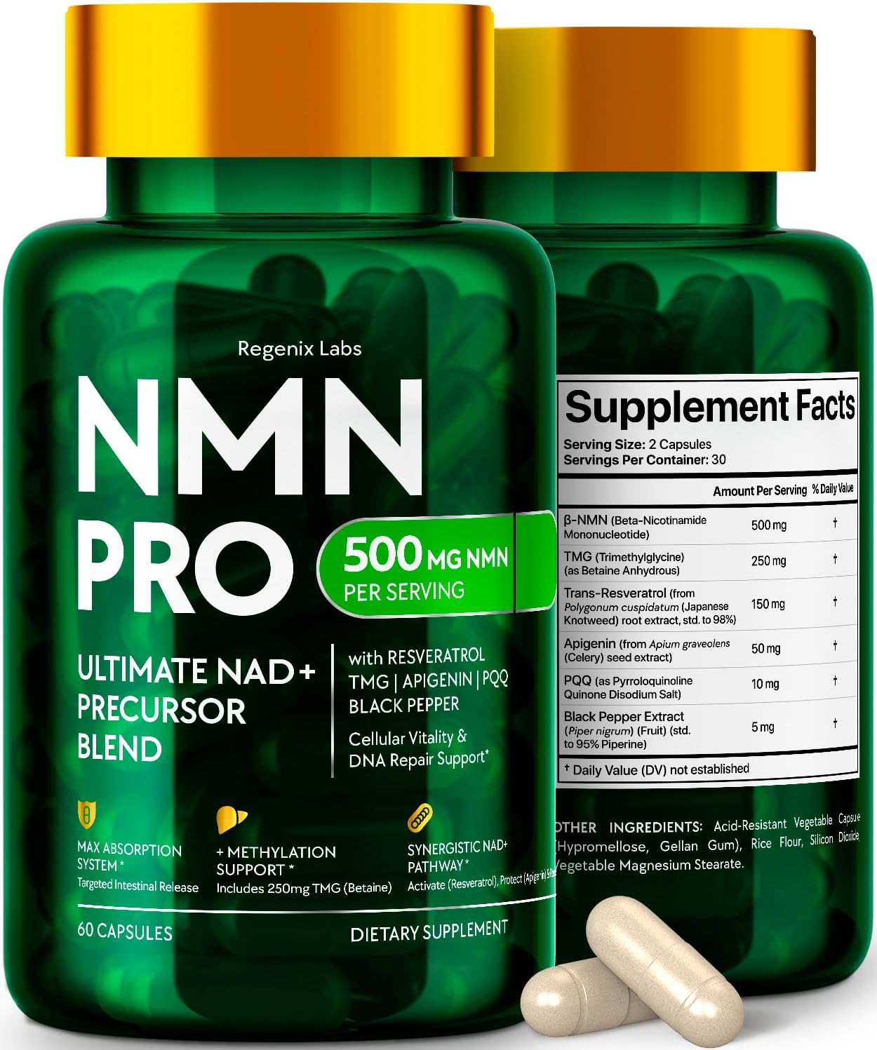 Detalle de NMN Supplement 500 mg