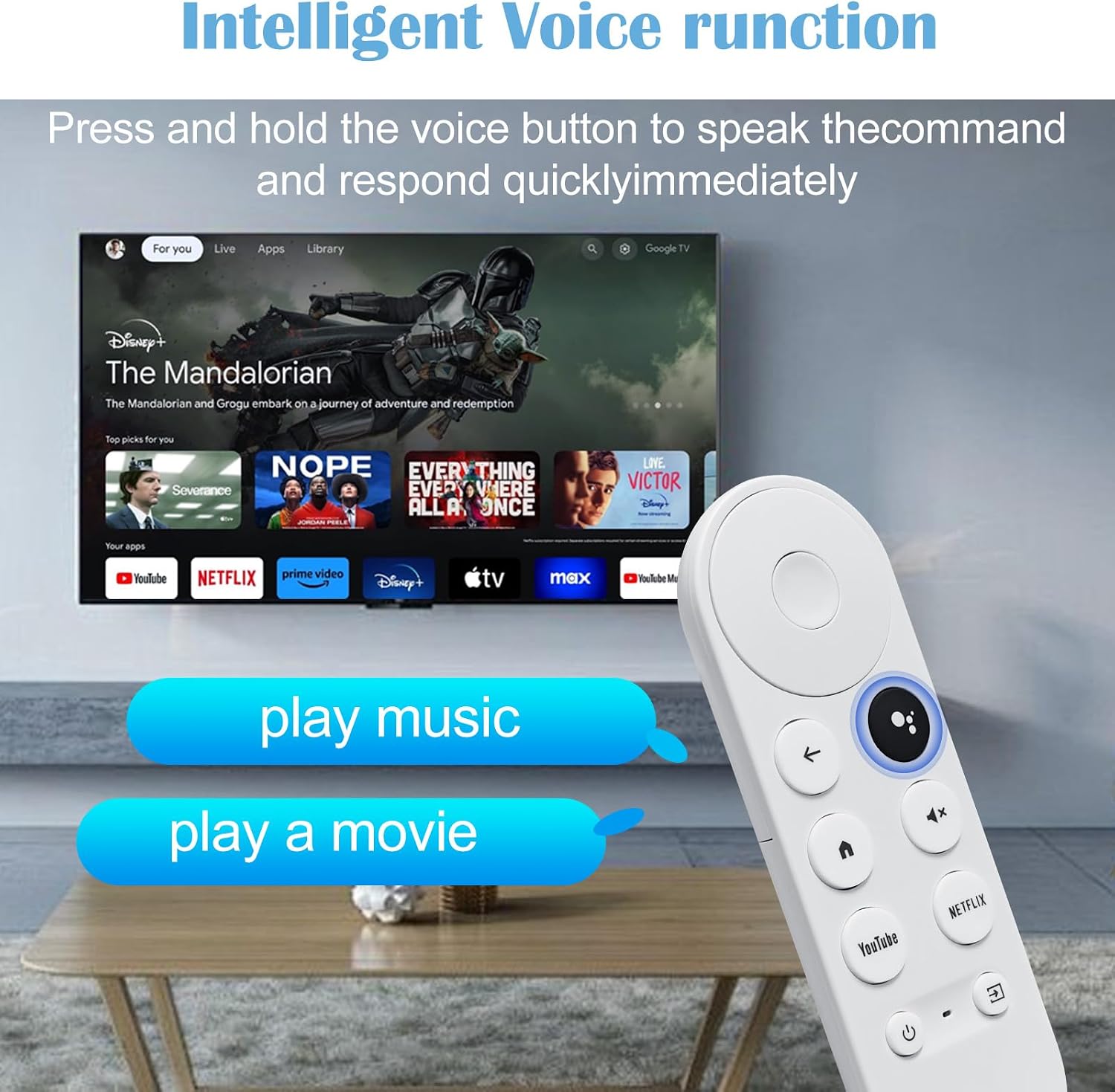 Thumbnail 5 de Replacement Voice Remote for Chromecast 4K
