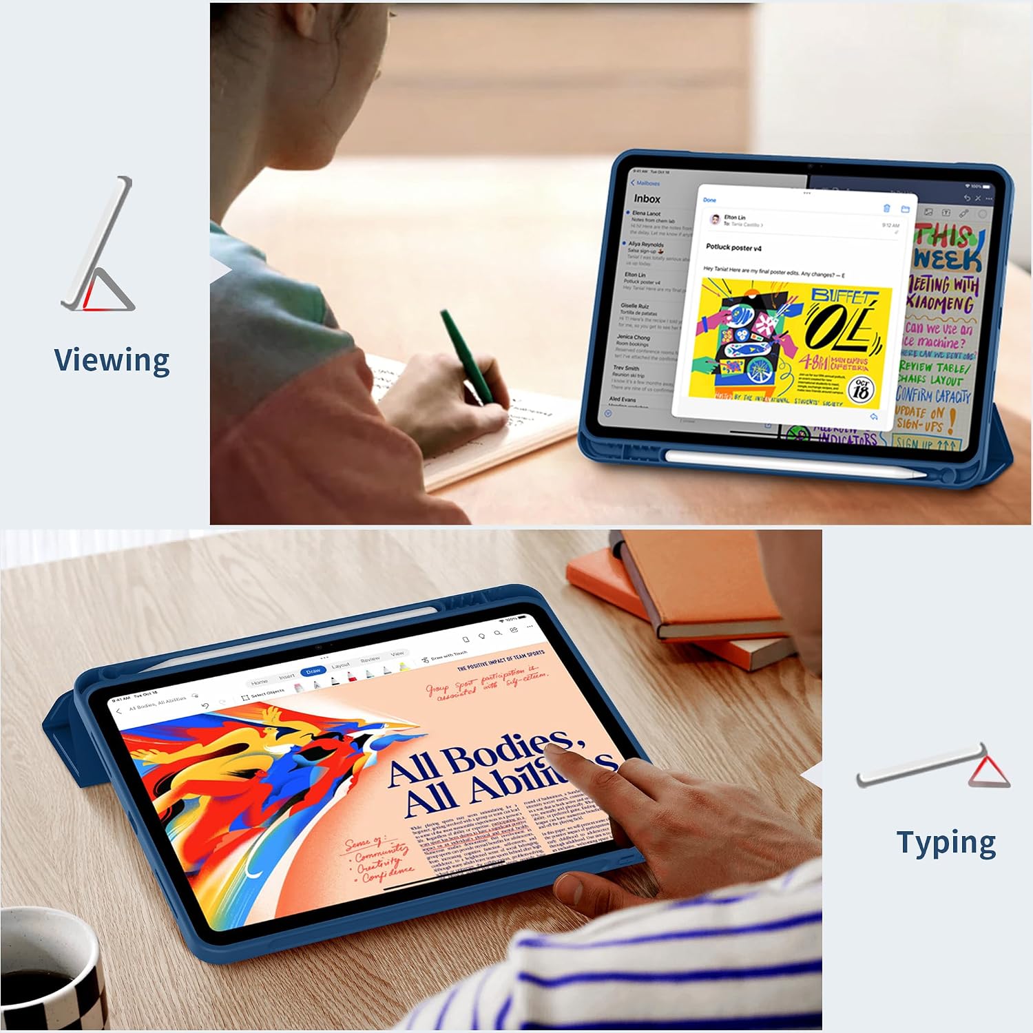 Thumbnail 6 de EasyAcc iPad Air case with Pencil Holder 11"