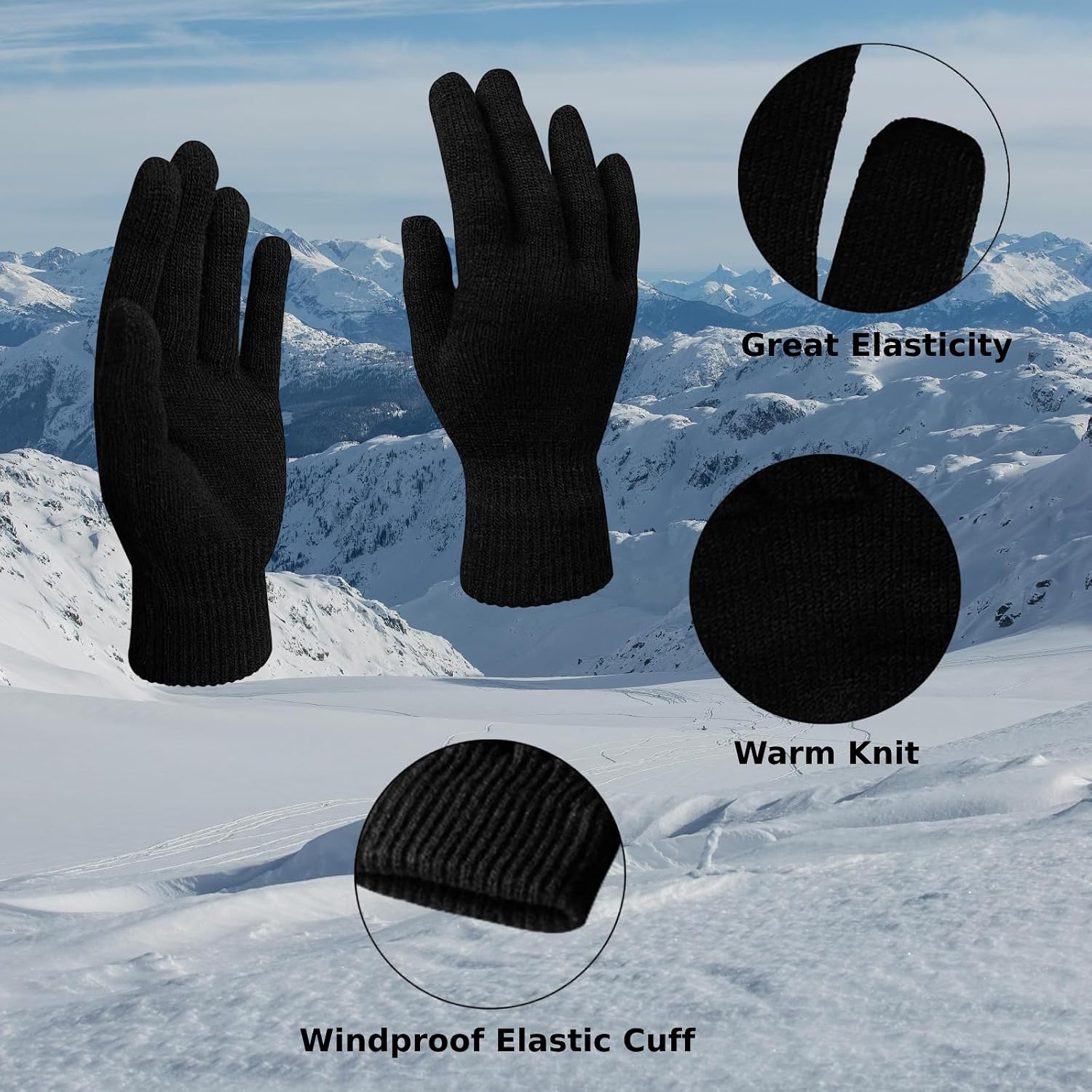 Thumbnail 2 de SILEDGN Acrylic Knit Winter Gloves