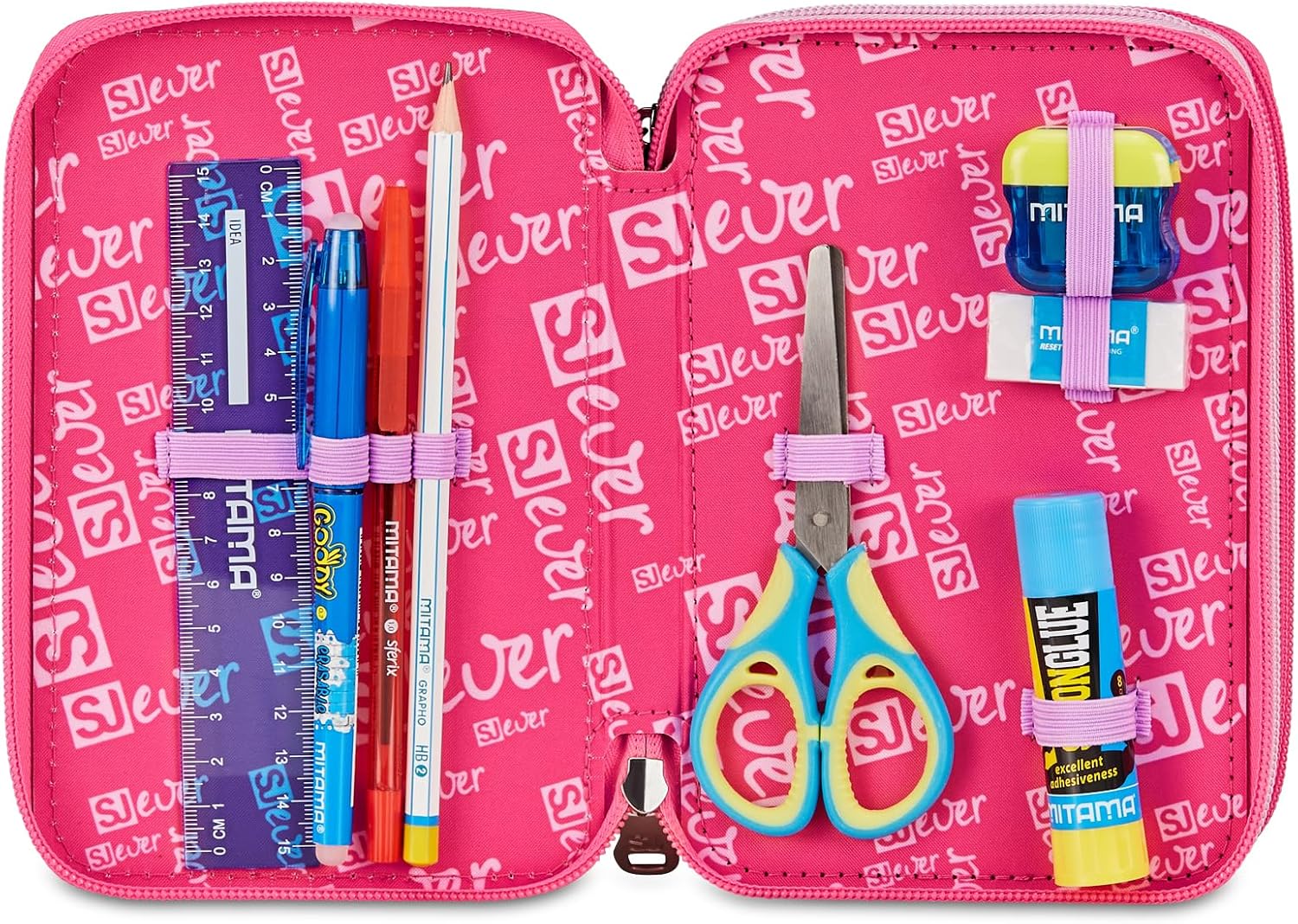 Detalle de SJ GANG STYLE JAM GANG Astuccio Scuola 3 Zip Rosa