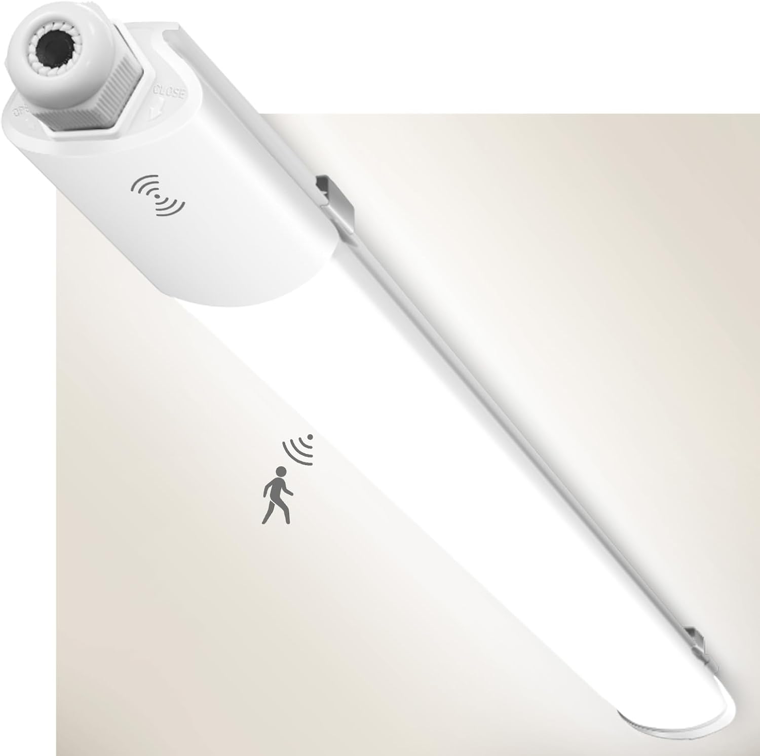 Detalle de zemty Feuchtraumleuchte LED 60 cm mit Bewegungsmelder, 4000K, IP65