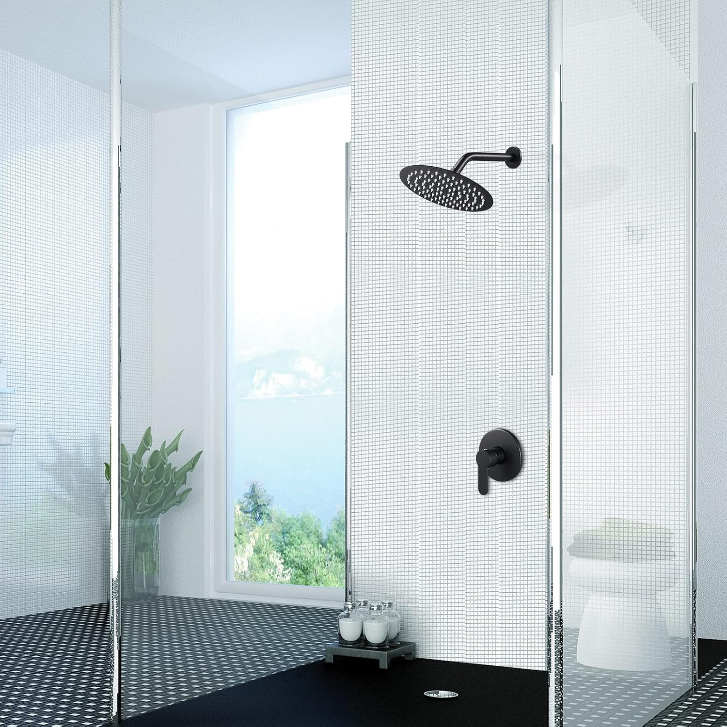 Detalle 2 de POPFLY Shower Faucet Set, 8-inch Rain Showerhead