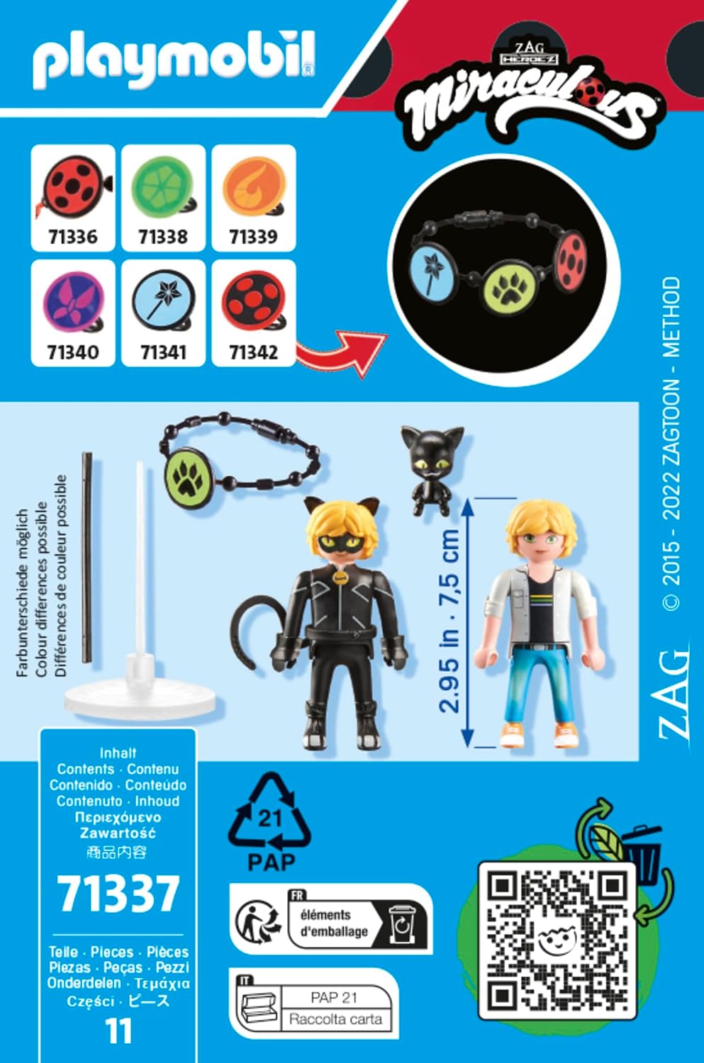 Detalle 2 de PLAYMOBIL Miraculous 4008789, zestaw 71337: Adrien i Czarny Kot z Plaggiem