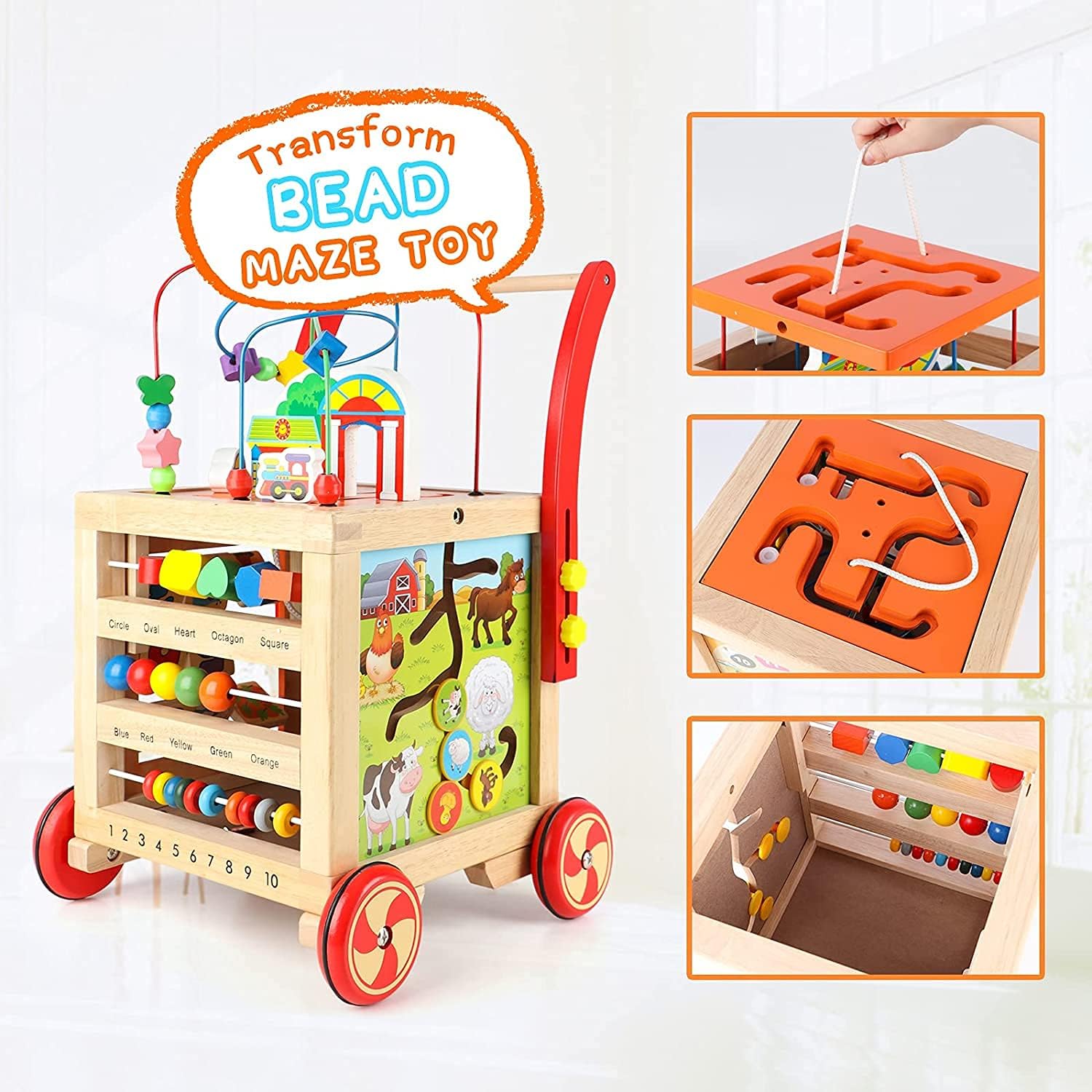Detalle 2 de Wondertoys wooden activity cube