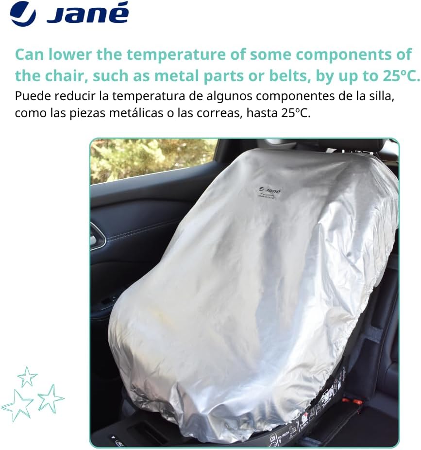Detalle de Jané Housse Anti-Chaleur Siège Auto Bébé Universelle – Protection UV, Réduit la Température, Gris