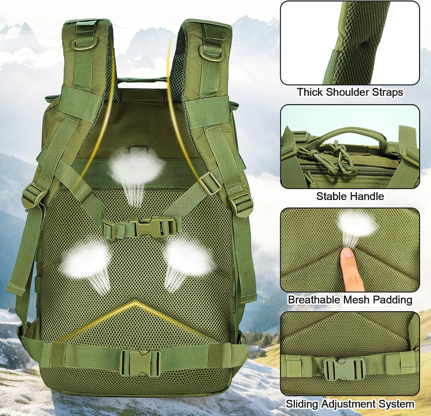 Detalle 2 de SHANNA Trekkingrucksack 45L für Outdoor