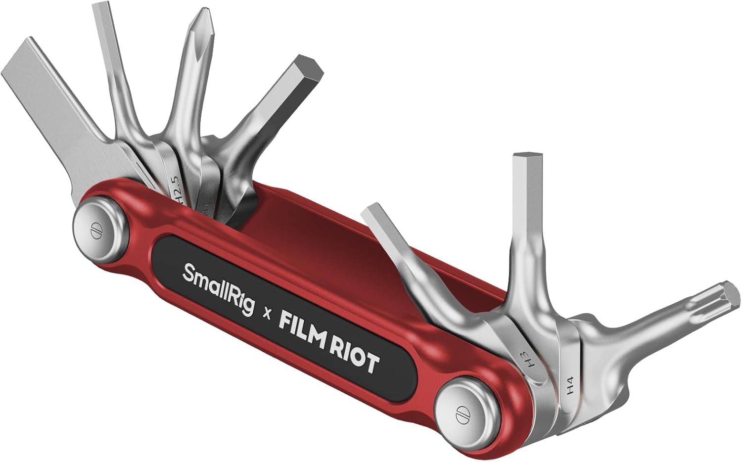 Detalle de SmallRig x Film Riot Ensemble d'outils pliables 7 en 1 (rouge) — compact et polyvalent pour les tournages