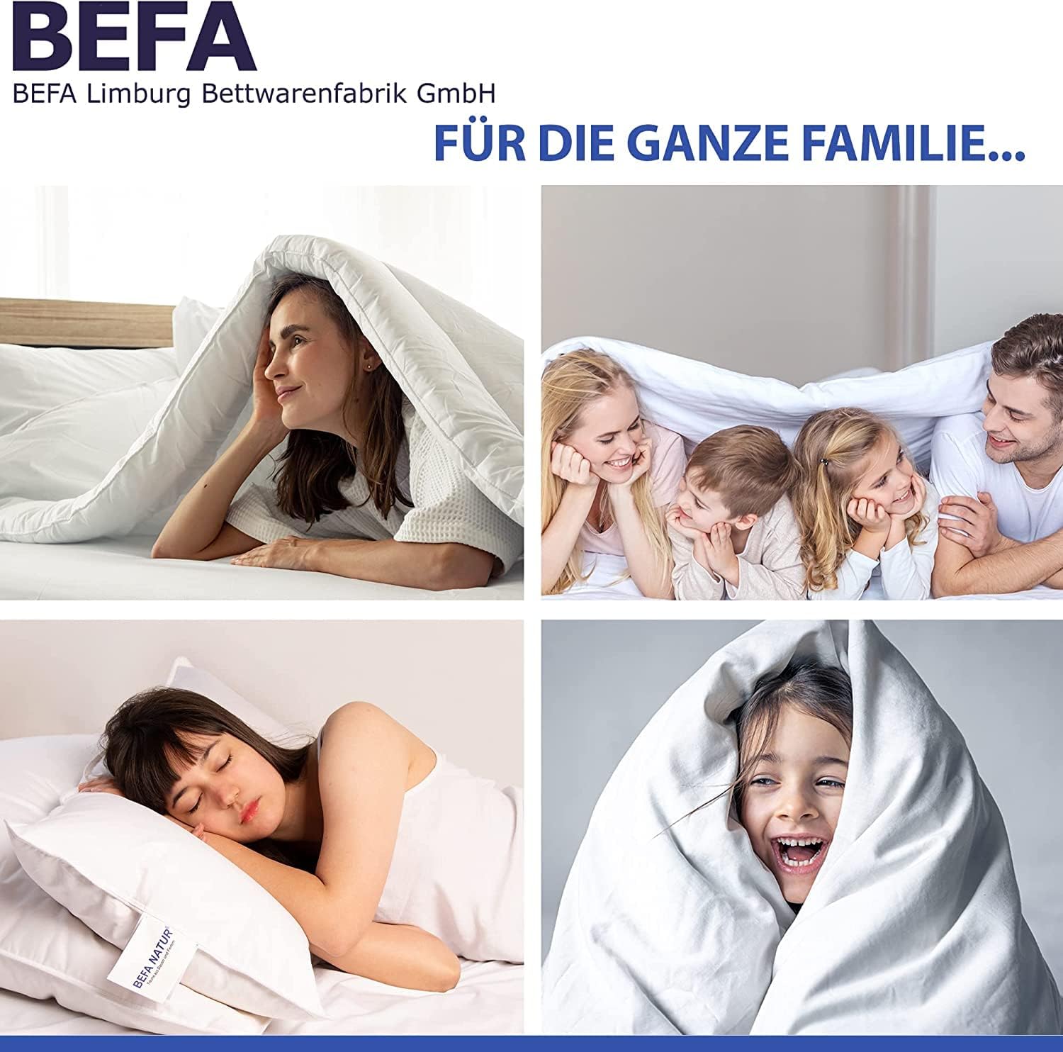 Detalle de BEFA NATUR 4609 zomerdekbed met 90% ganzendons en katoenen tijk