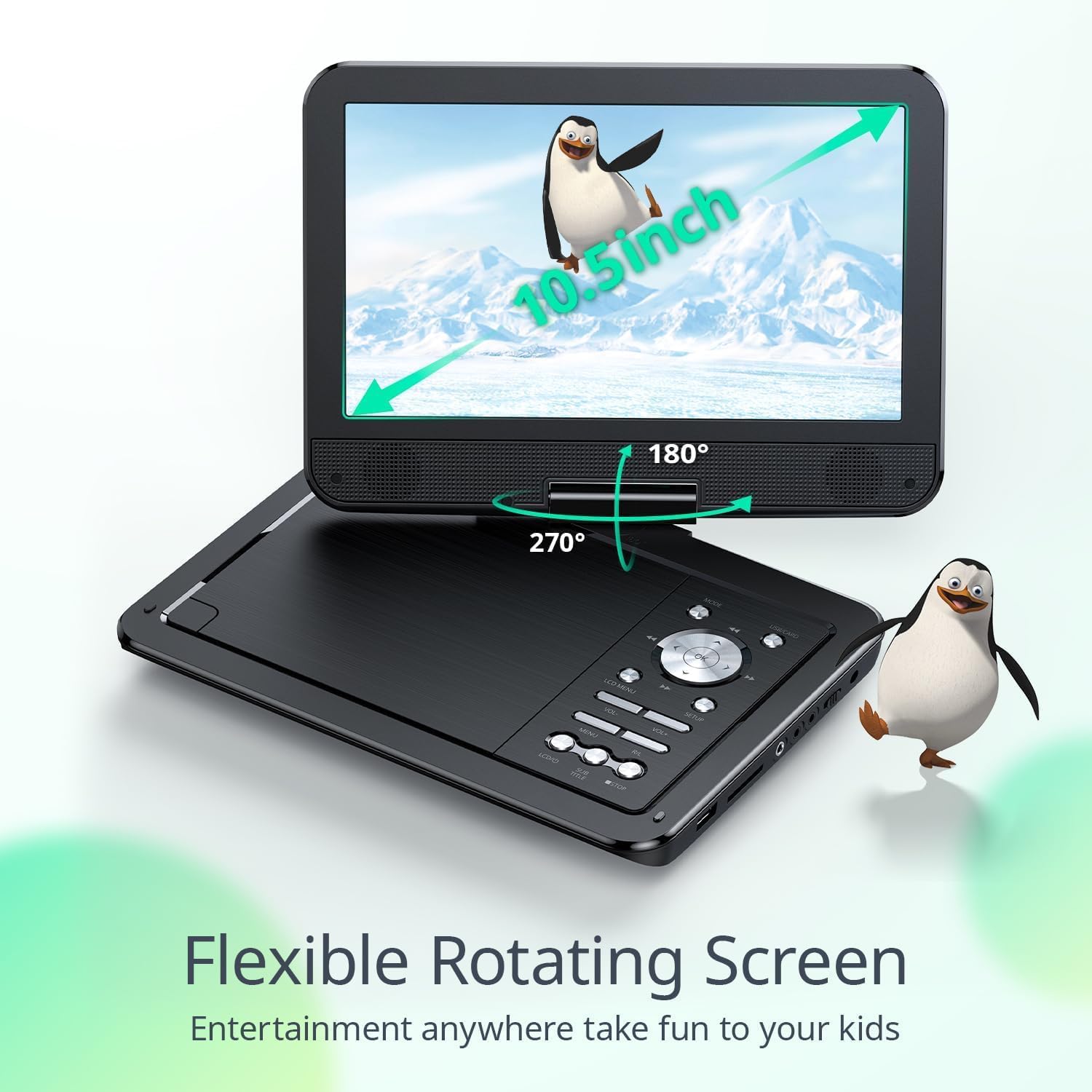 Detalle de YOTON 12.5" Portable DVD Player with 10.5" screen 📀
