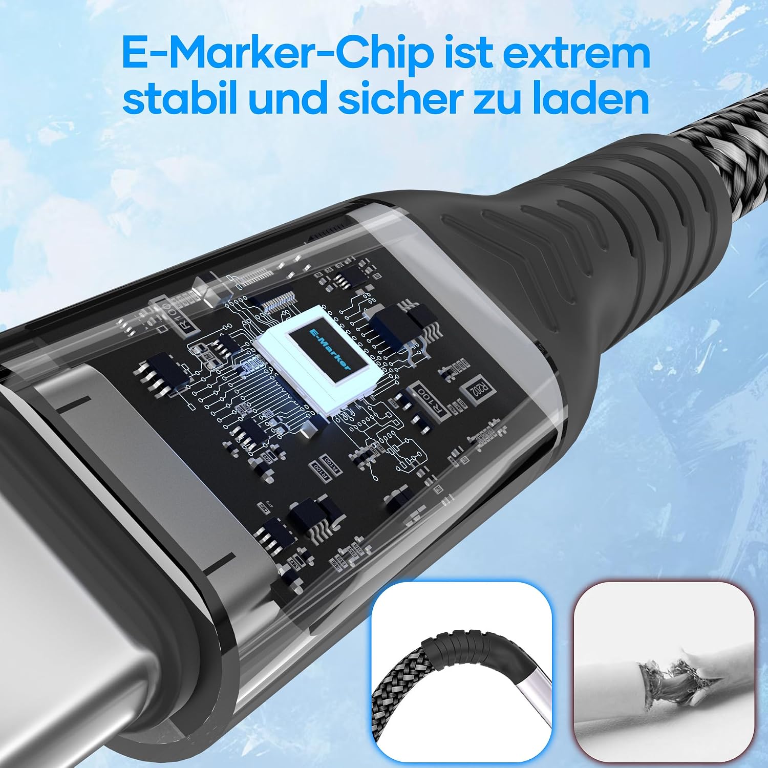 Thumbnail 5 de USB-C auf USB-C Kabel (5 m) mit PD bis 240 W, 5A Schnellladekabel für iPhone, Samsung, MacBook, iPad & mehr