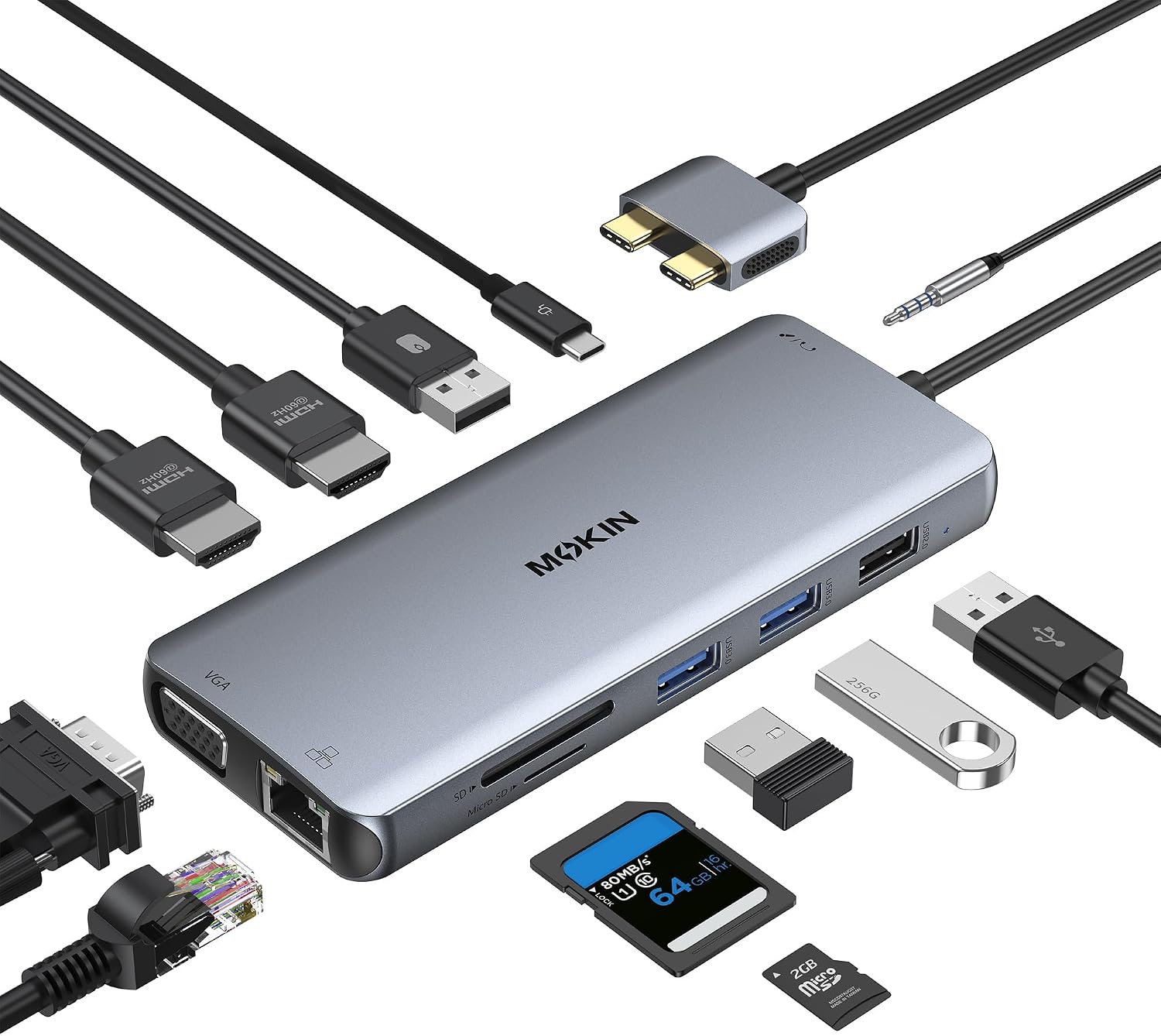 Detalle de MOKiN MacBook Docking Station Dual Monitor