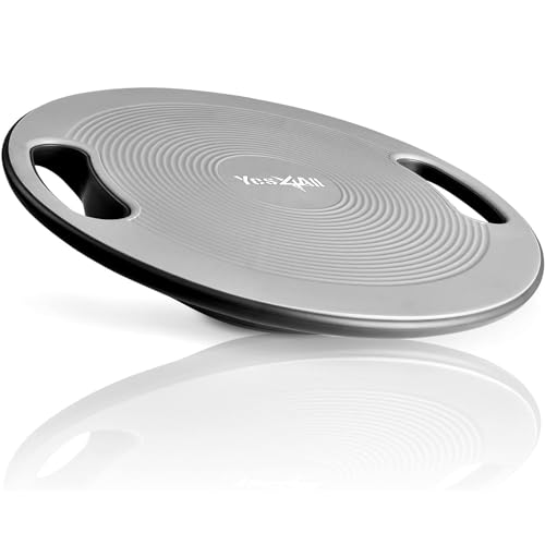 Detalle de Yes4All Tavola d'equilibrio oscillante in plastica (Starlight Silver) para terapia física y entrenamiento de core