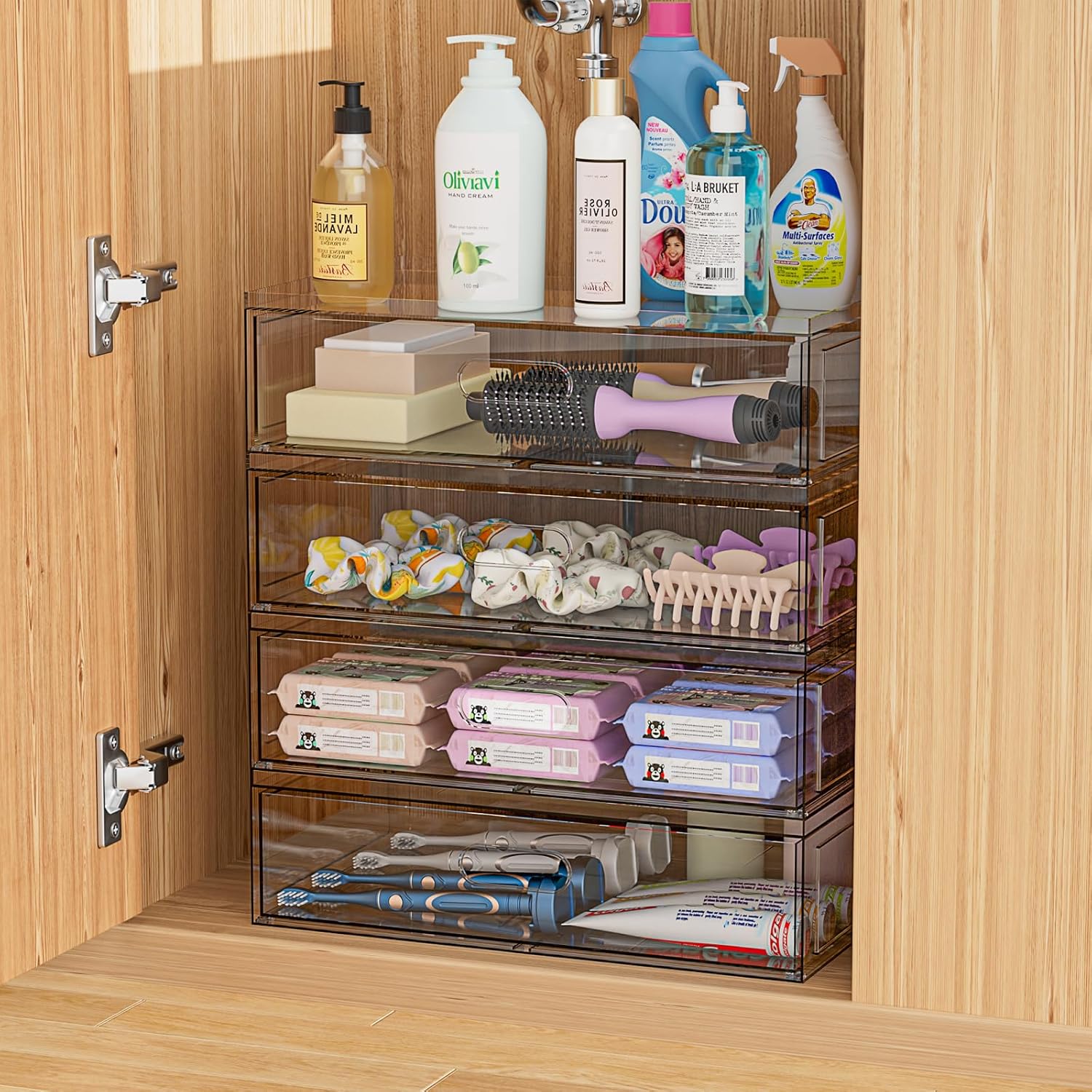 Detalle 2 de Clear Stackable Makeup Organizer 12