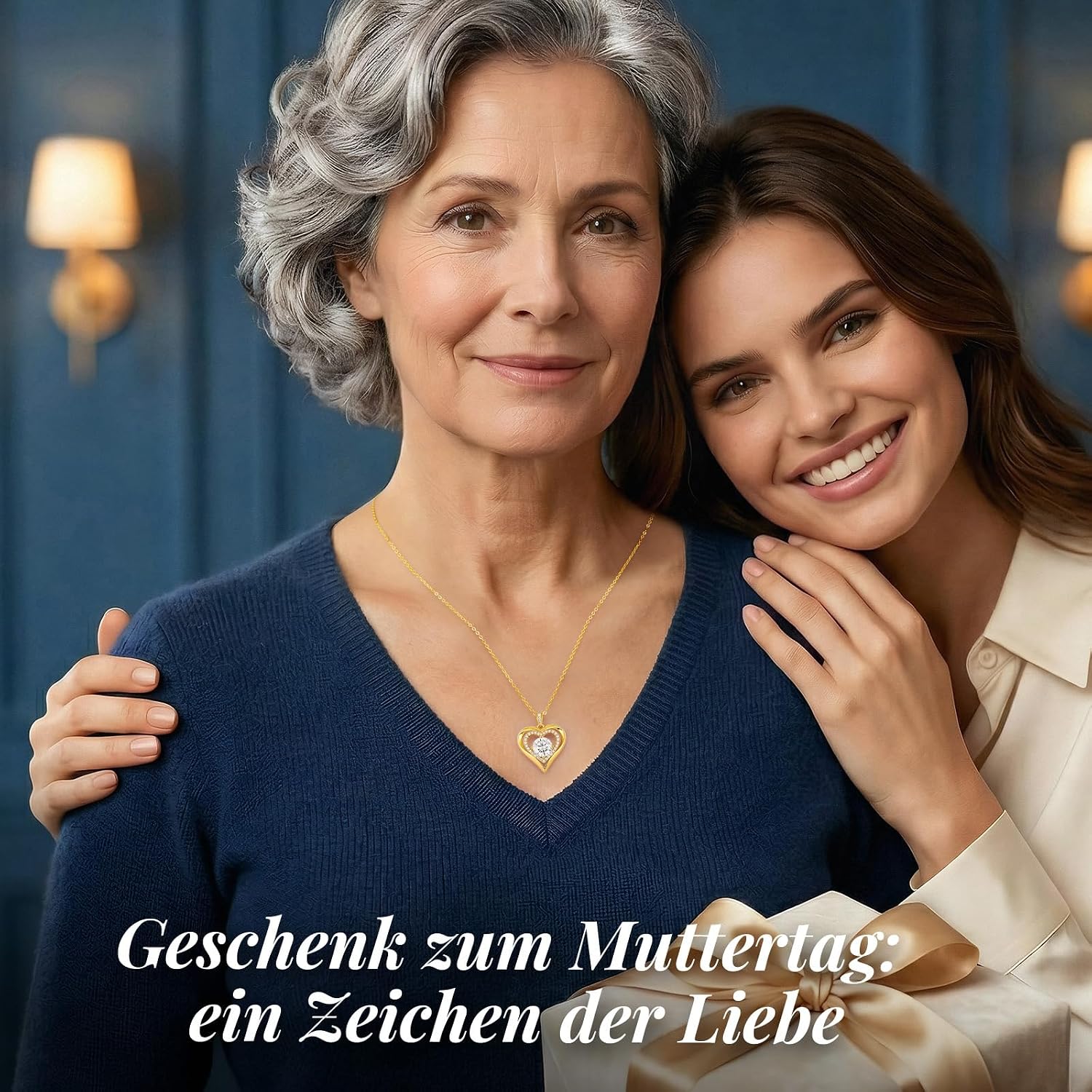 Detalle 2 de CDE Collana da donna con cuore in moissanite e argento 925: ciondolo per regali e occasioni speciali