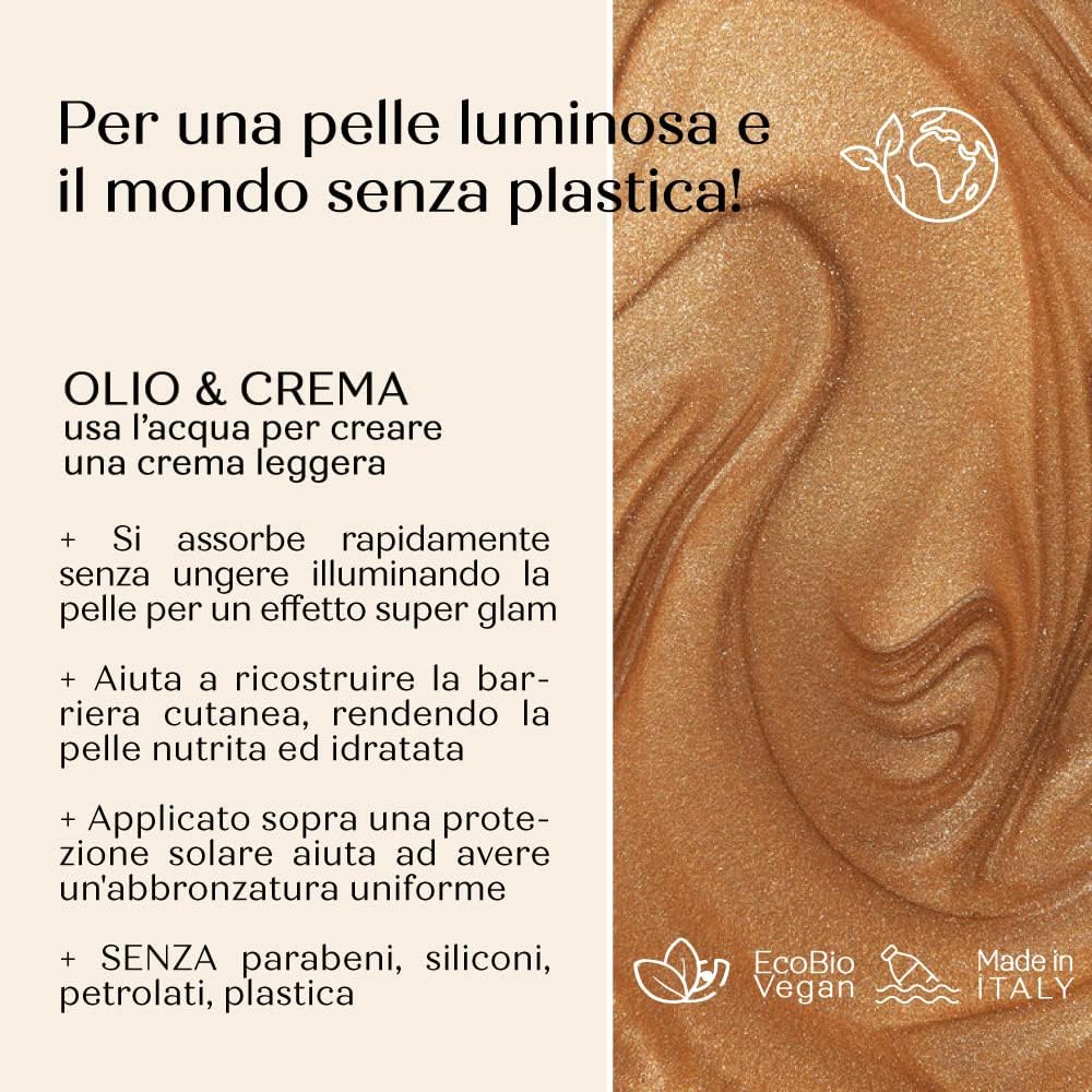 Thumbnail 6 de Senso Naturale Olio Illuminante Corpo Solido Bronze Gold – Crema Abbronzante con Brillantini