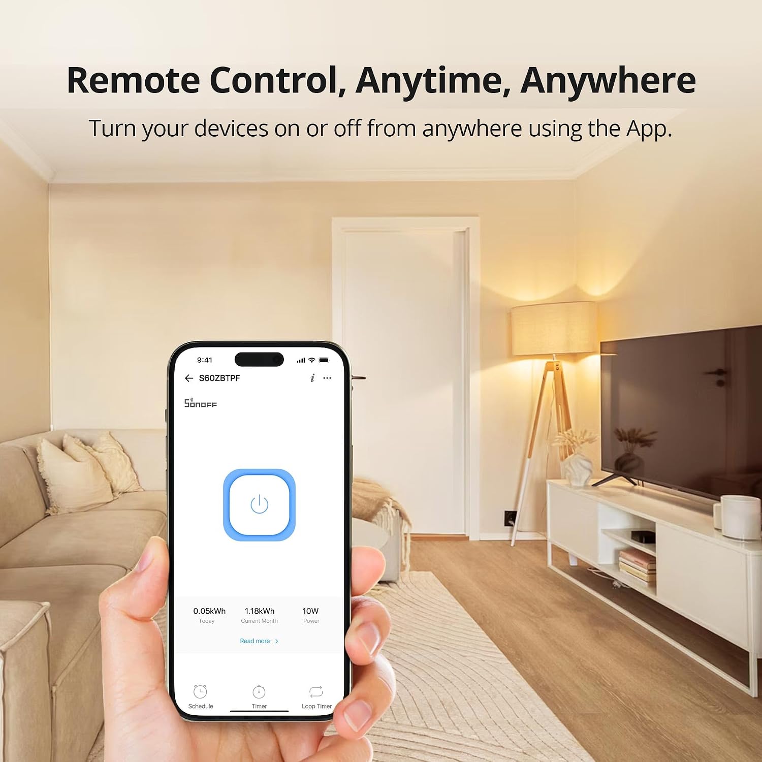 Thumbnail 2 de SONOFF S60ZBTPF Intelligente Steckdose Zigbee – Fernbedienung, Energieüberwachung, Timer, Überlastschutz und Zigbee-Repeater (4er Pack)