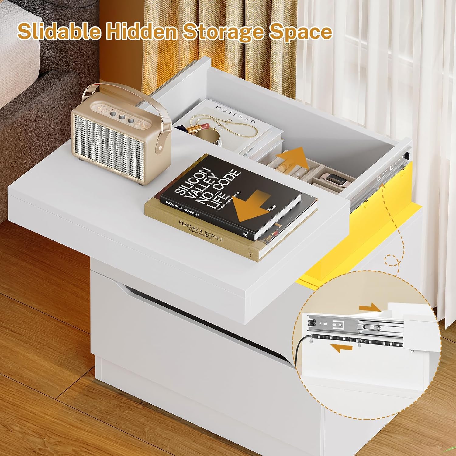 Thumbnail 2 de TEENFON Nightstands Set of 2