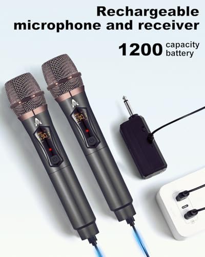 Thumbnail 7 de ALPOWL Micrófono Inalámbrico UHF con Receptor y DSP para Karaoke y Voz en Vivo